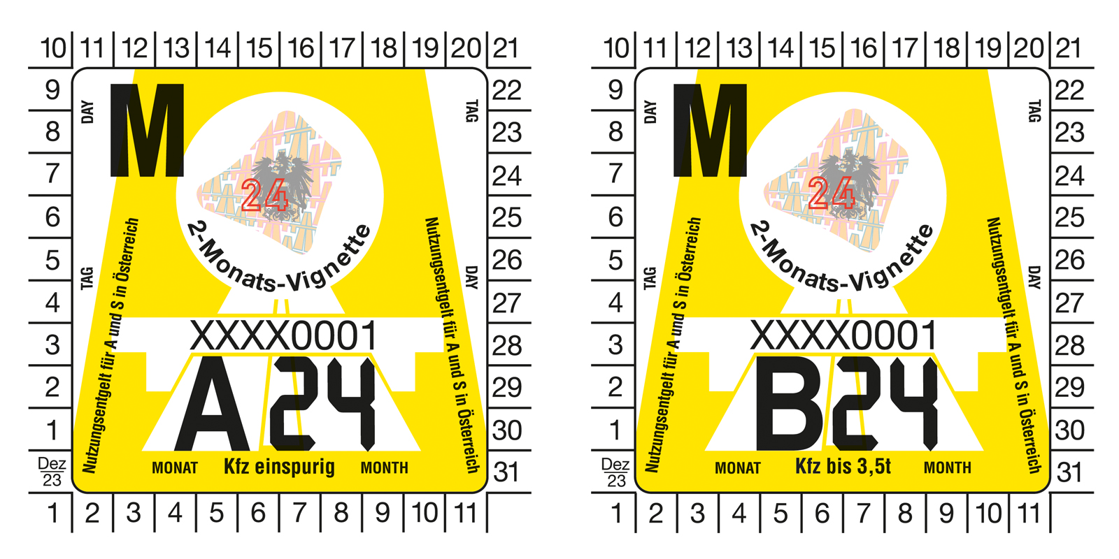 Toll sticker ASFINAG