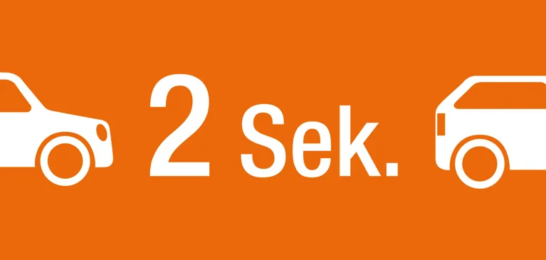2 Sekunden Abstand Plakat