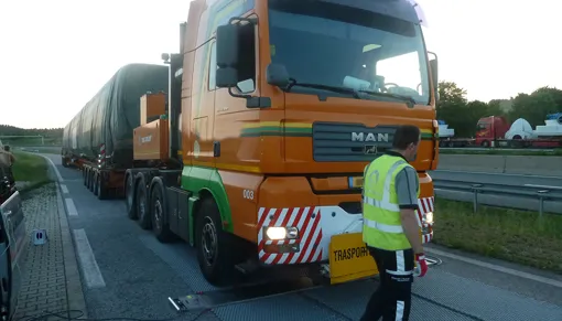 Special transport weighing