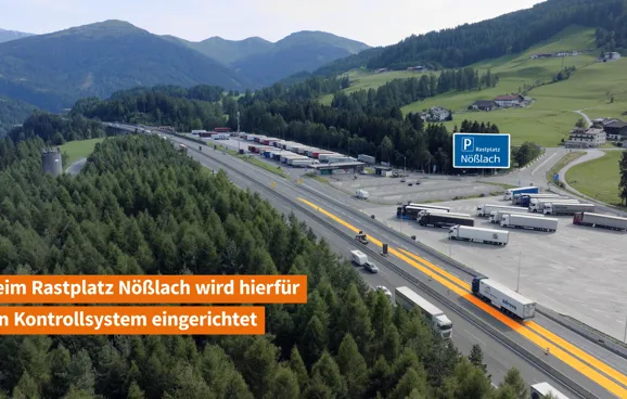 Neue Kontrollinfrastruktur im Bereich des Rastplatzes Nößlach