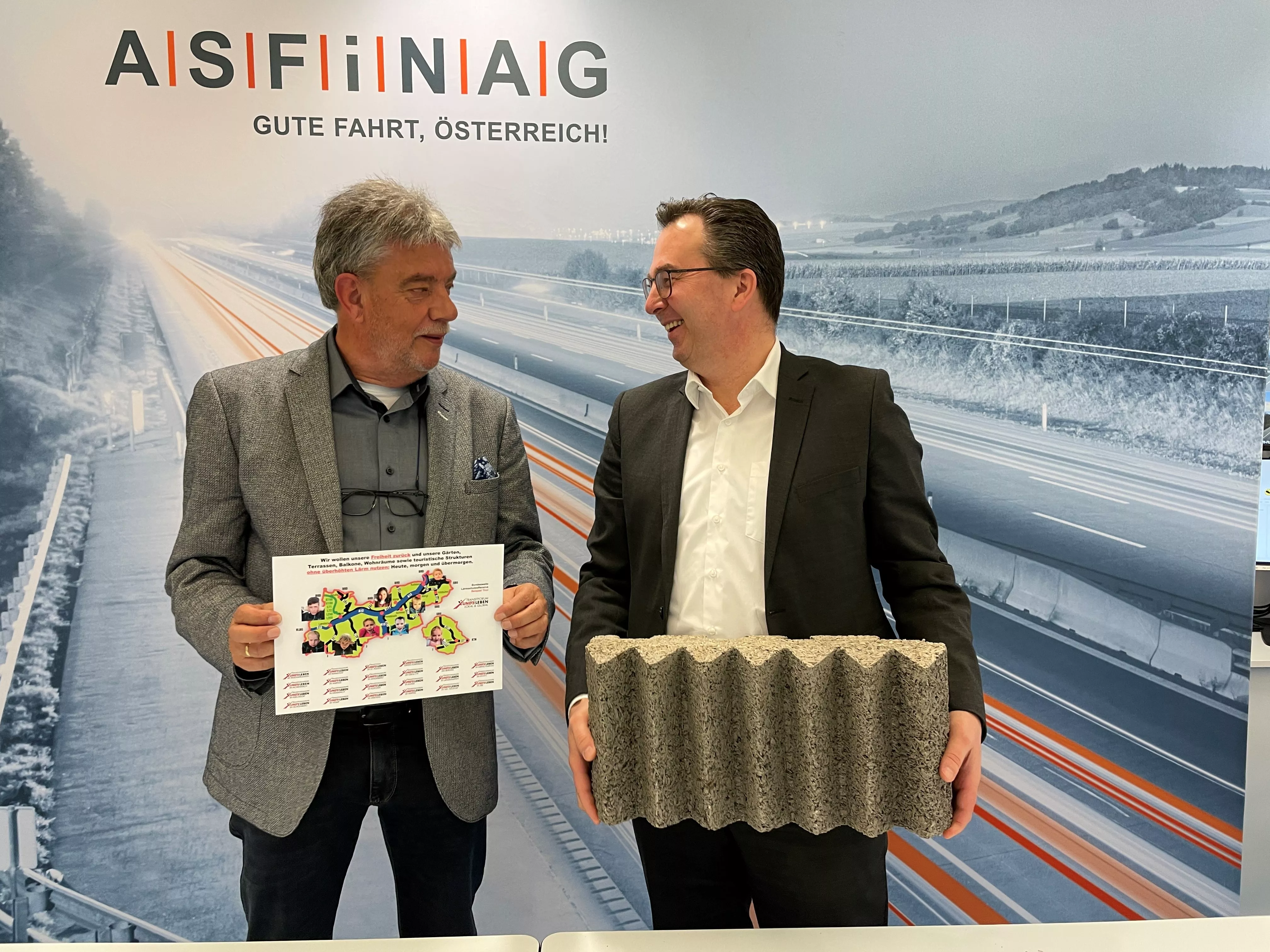 Fritz Gurgiser, Obmann Transitforum Austria-Tirol und Stefan Siegele, ASFINAG Alpenstraßen GmbH Geschäftsführer