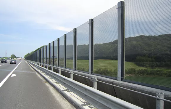 Lärmschutzwand auf der A 1 West Autobahn zwischen Pöchlarn und Amstetten